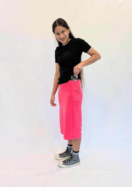 Athletic Skirt with Attached Shorts - Pink