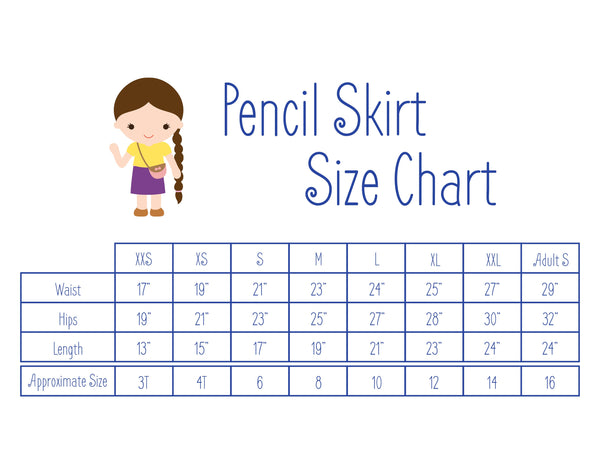 Pencil Skirt - Sky Blue
